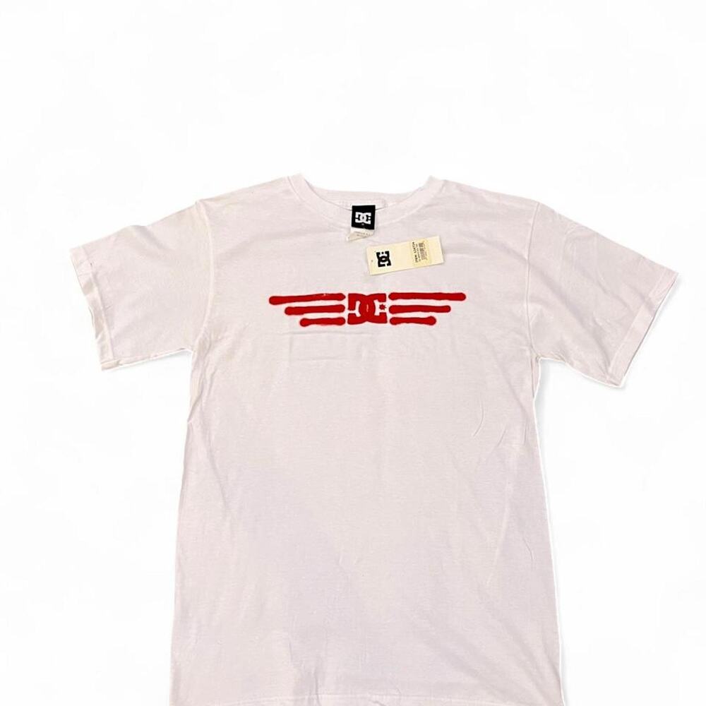 DC Shoes White Skater Logo T-shirt, Size Small
